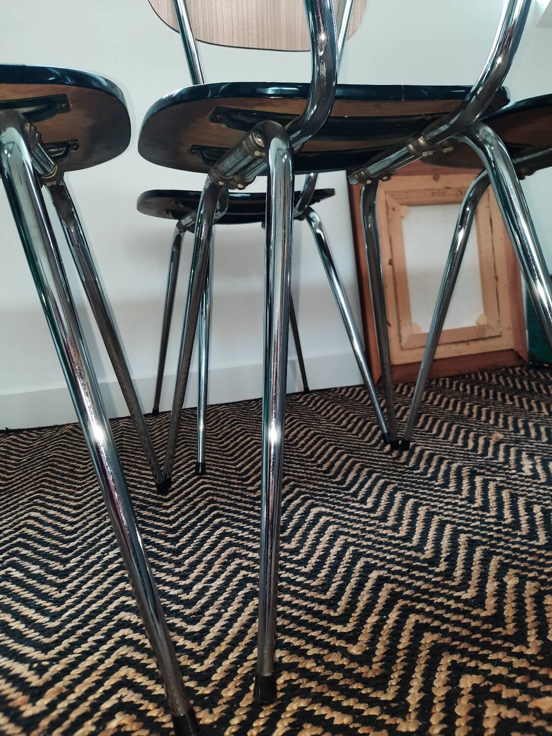 Set of 4 vintage Formica chairs