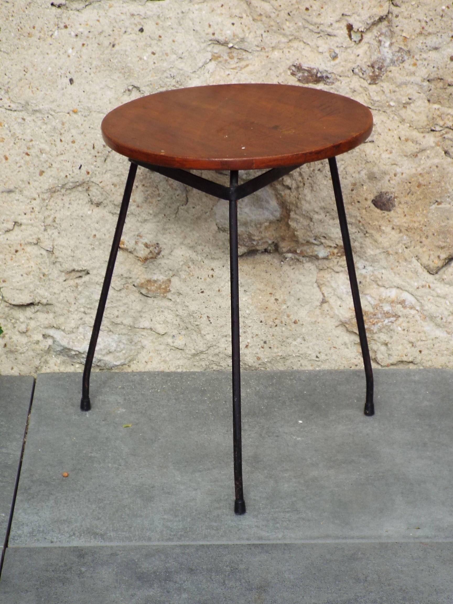 60s tripod end table