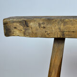 Vintage oak butcher's table, années 1930