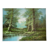Old signed painting In the Forest