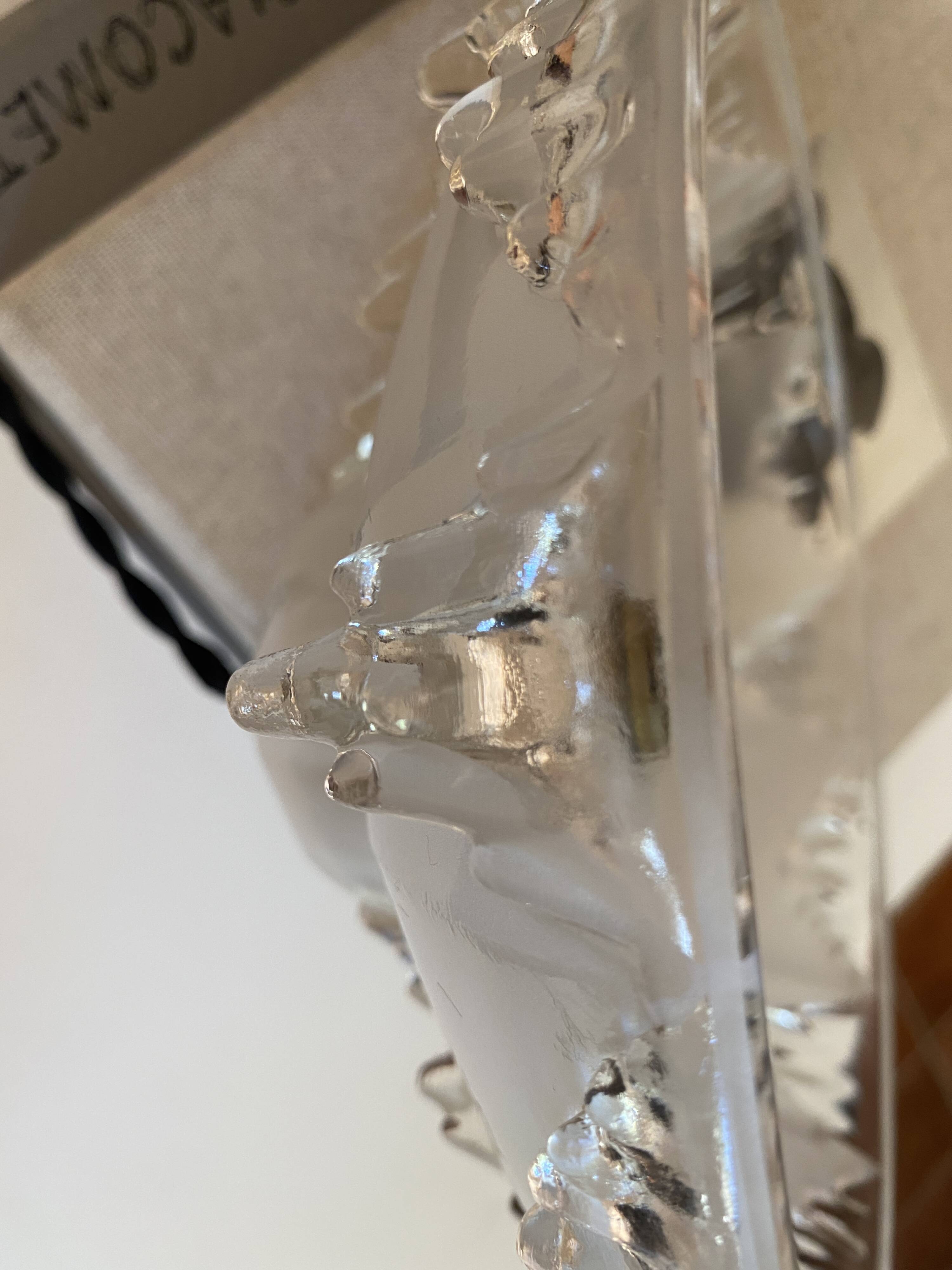 Glass pendant light, braided fabric cable and porcelain ceiling rose