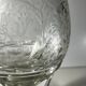 Pair of stemmed glasses in thick crystal, Bohemian, circa 1900