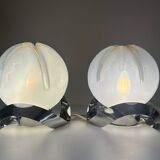 Pair of vintage design wall lights from the 70s