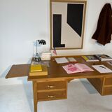 Two-sided oak desk, 50s