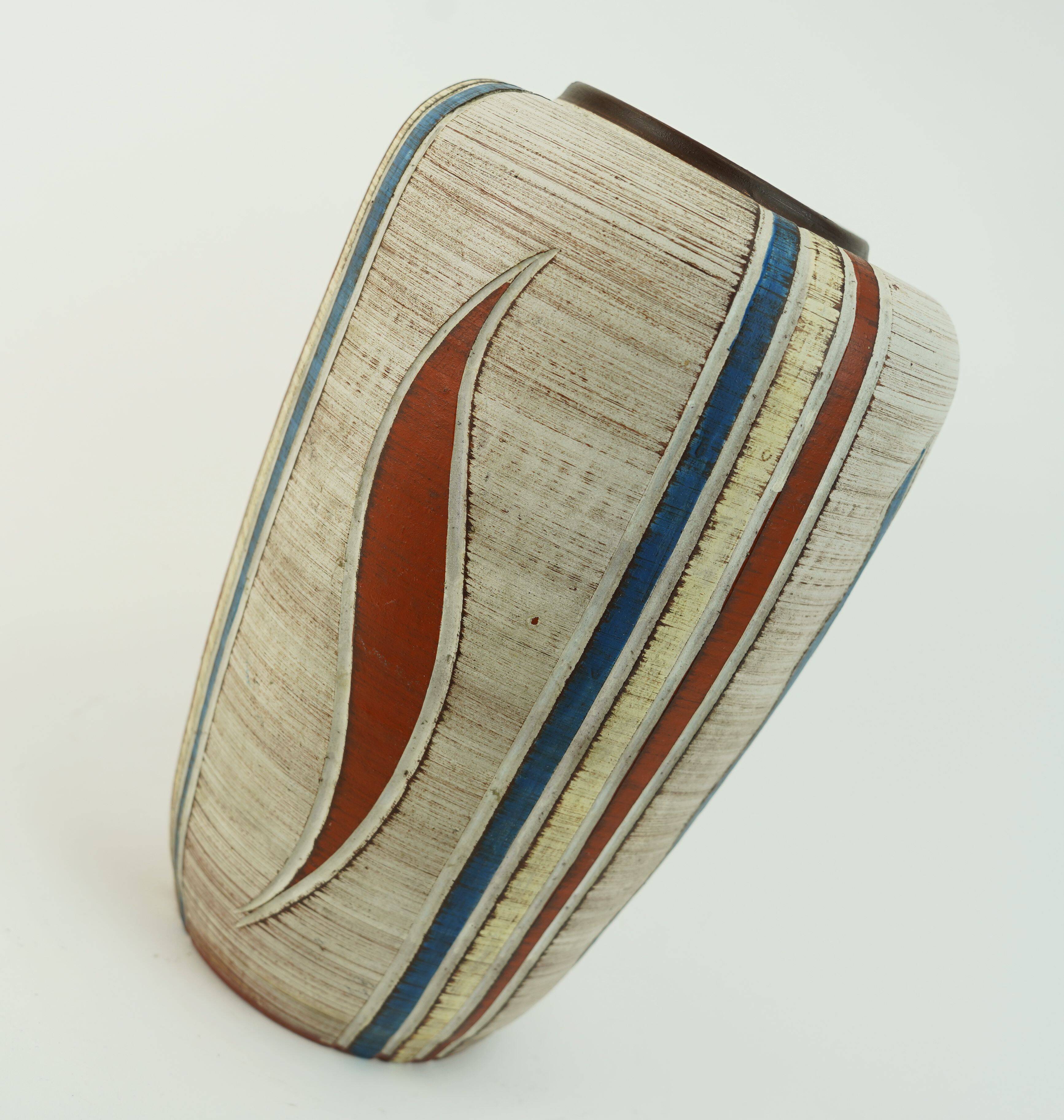 west german mid century VASE sawa keramik 50s sgraffito decor model 300/30