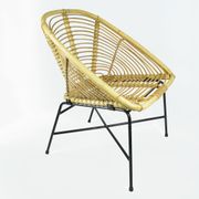 1960s Scandinavian modern rattan bucket armchair, Denmark
