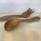 Olive wood salad cutlery