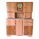 Renovated vintage Mado buffet – warm ochre shade, marble top