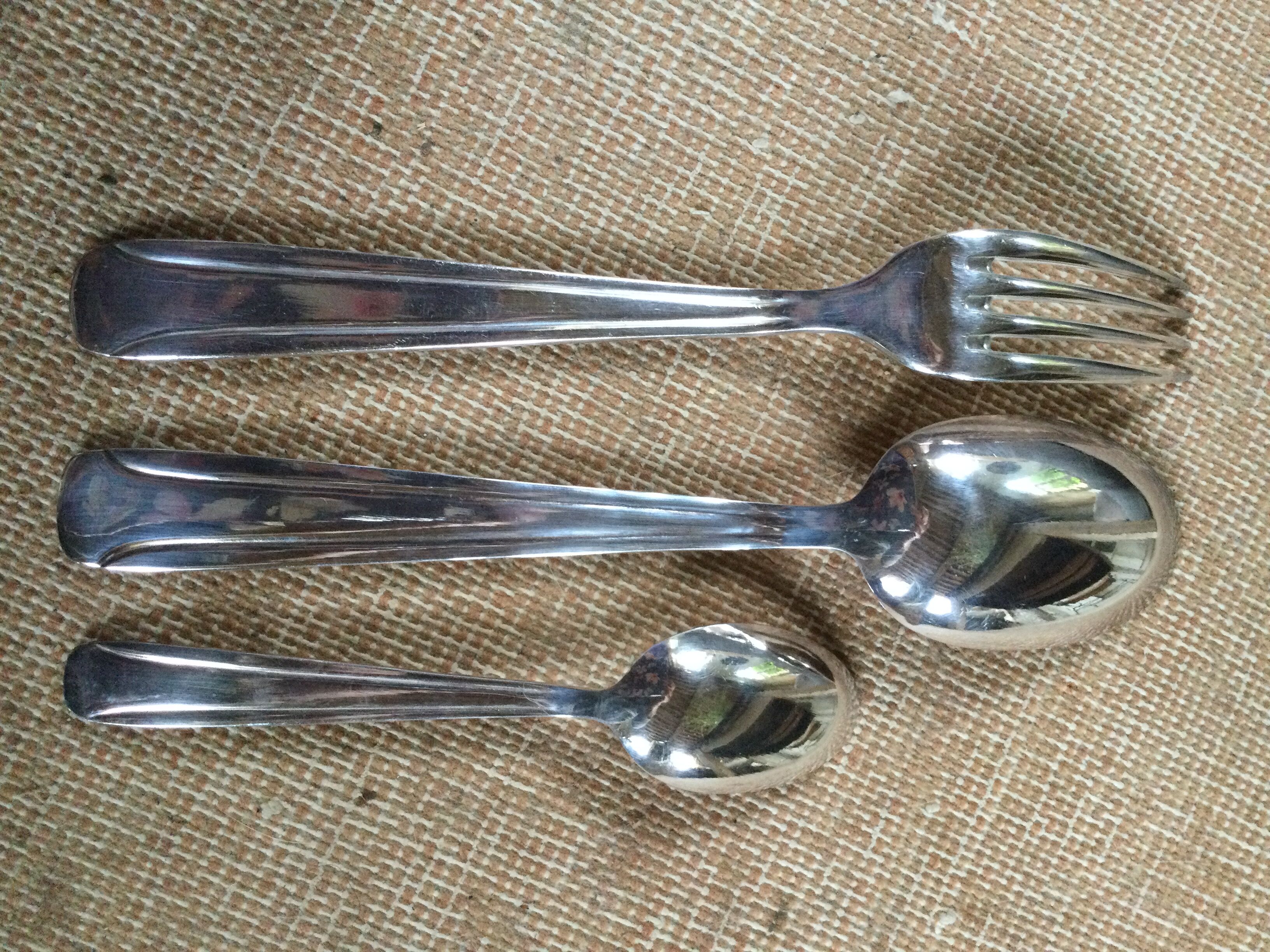Old housewife in silver metal