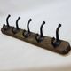 Coat Rack With 5 Hooks In Wood And Metal