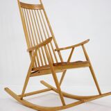 1960s Mid-century Wooden Rocking Chair, Czechoslovakia