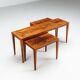 Severin Hansen large set of 3 nesting tables in rosewood Haslev Denmark 1960