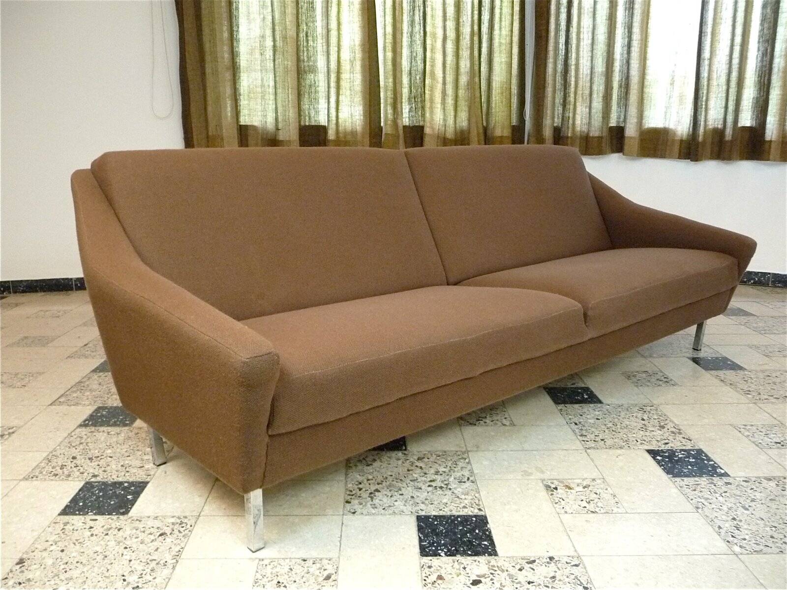 Modernist 4-seater sofa by Eddie Harlis for Hans Kaufeld, West-Germany 1958
