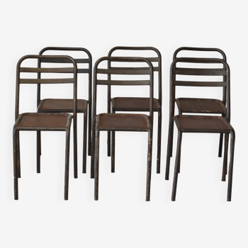 Set of 6 metal chairs