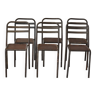 Lot 6 chaises métal