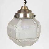Ball art deco glass depoli hanging lamp