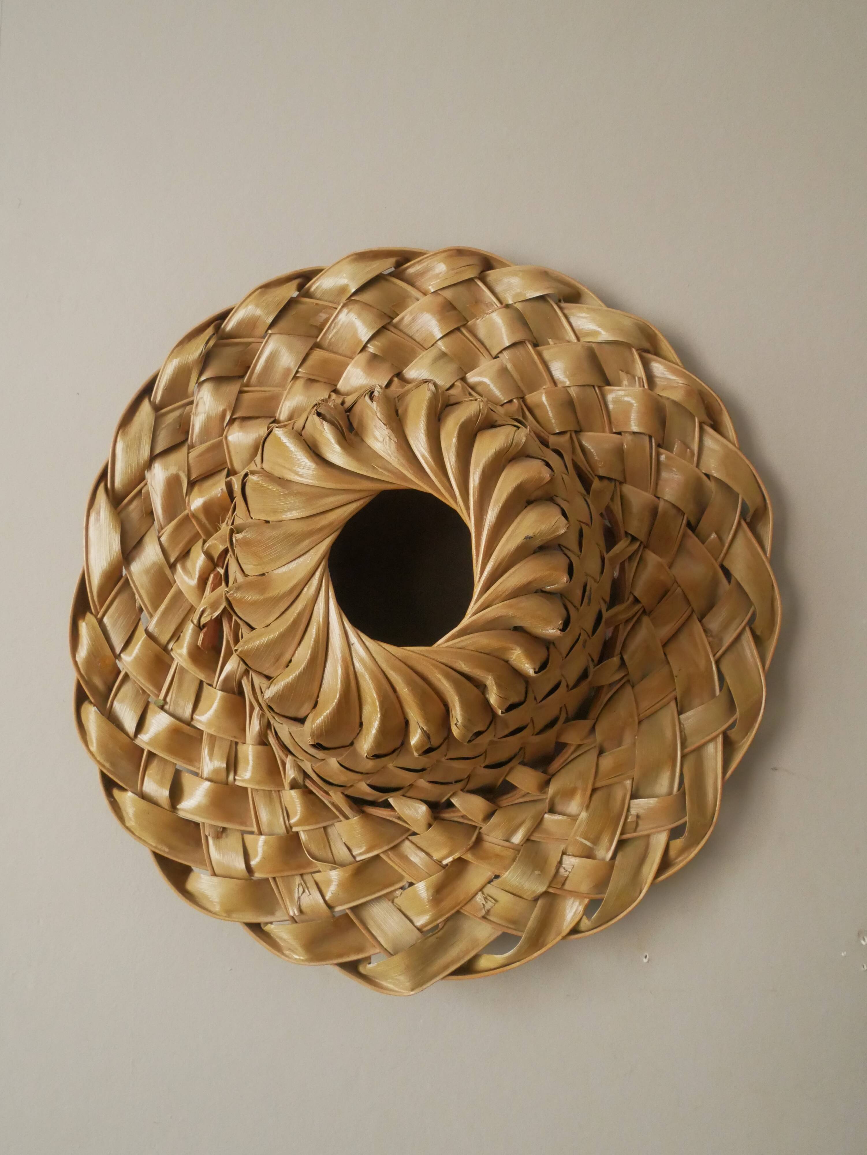 natural fiber hat braided decoration countryside bohemian ethnic handmade