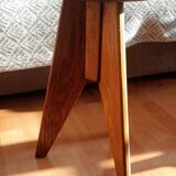 "Rocket" solid oak tripod stool, 1950