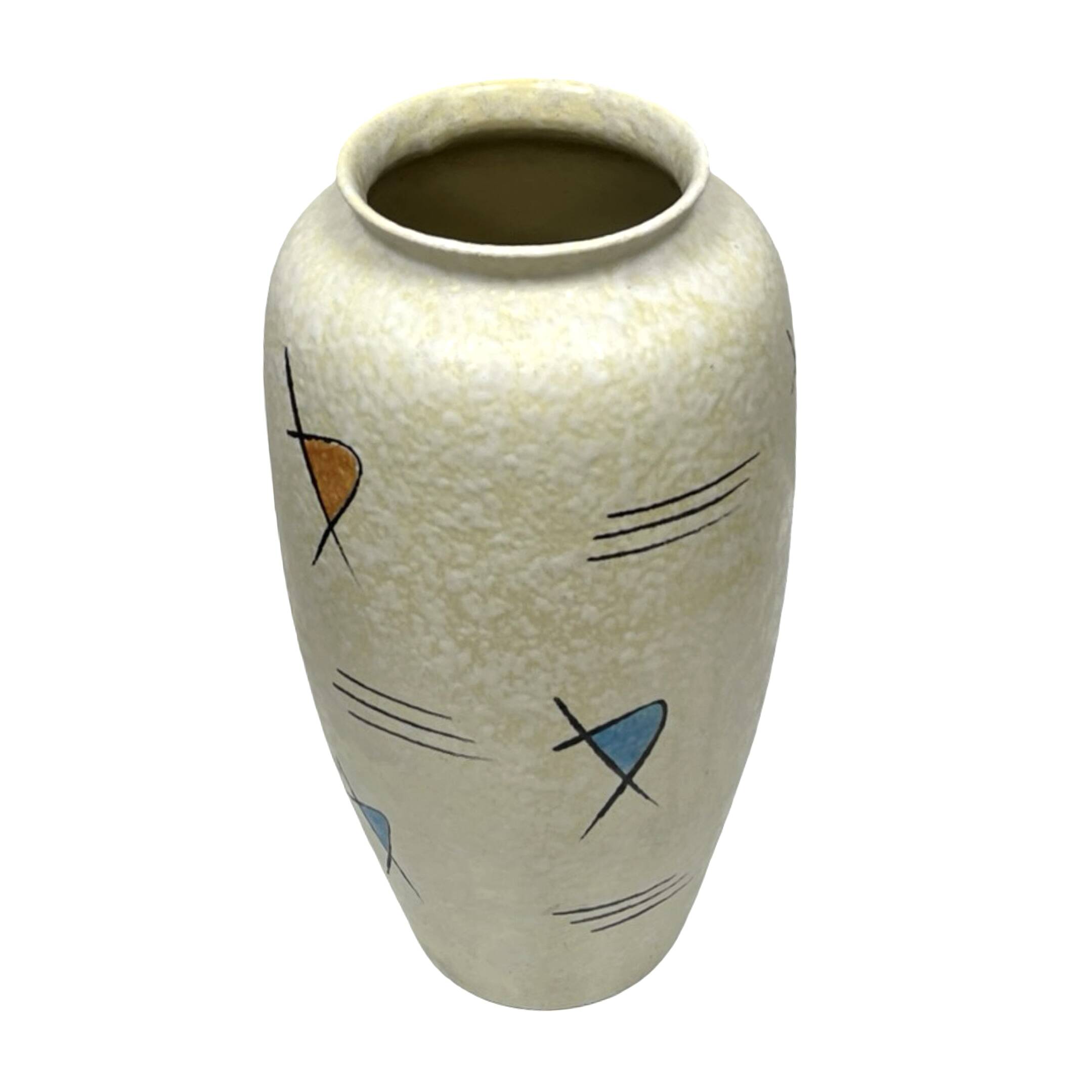Bay Keramik West Germany Vintage Floor Vase 1960s Abstract New Look