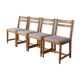 4 rustic carved pine chairs | Sweden | 1950s