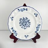 6 assiettes à dessert Fleurs bleues, KG Lunéville