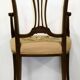 Hepplewhite armchair in hardwood on delicate legs with original seat.
