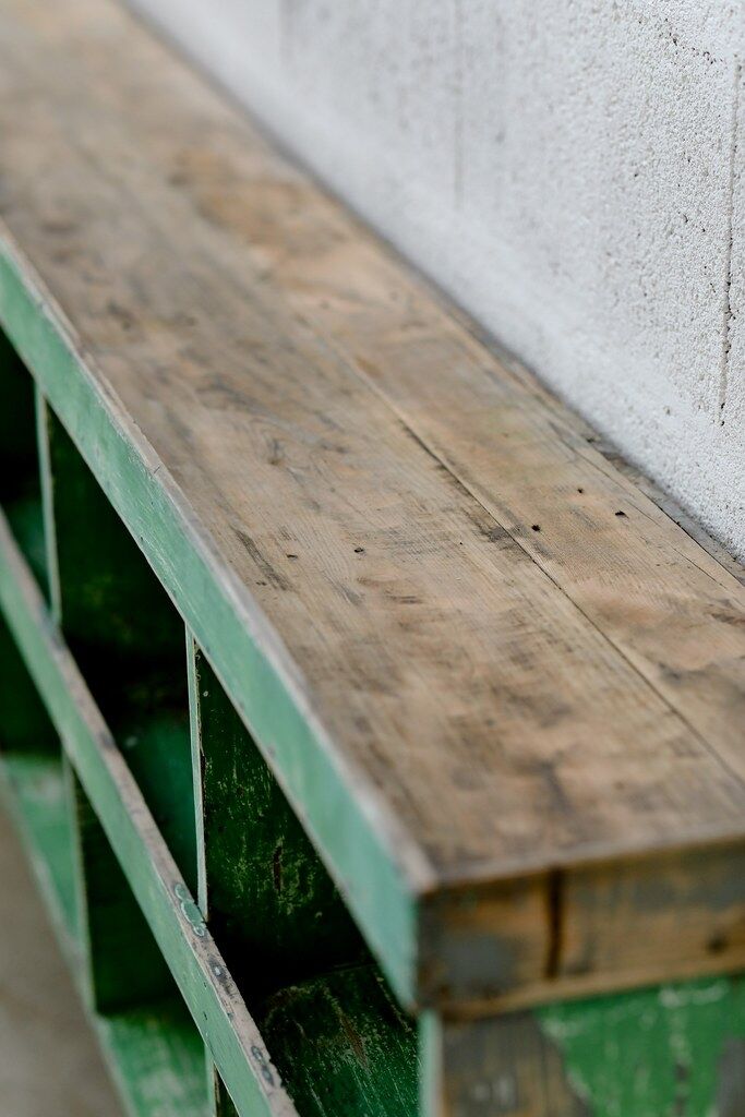 Workshop furniture – with green lockers