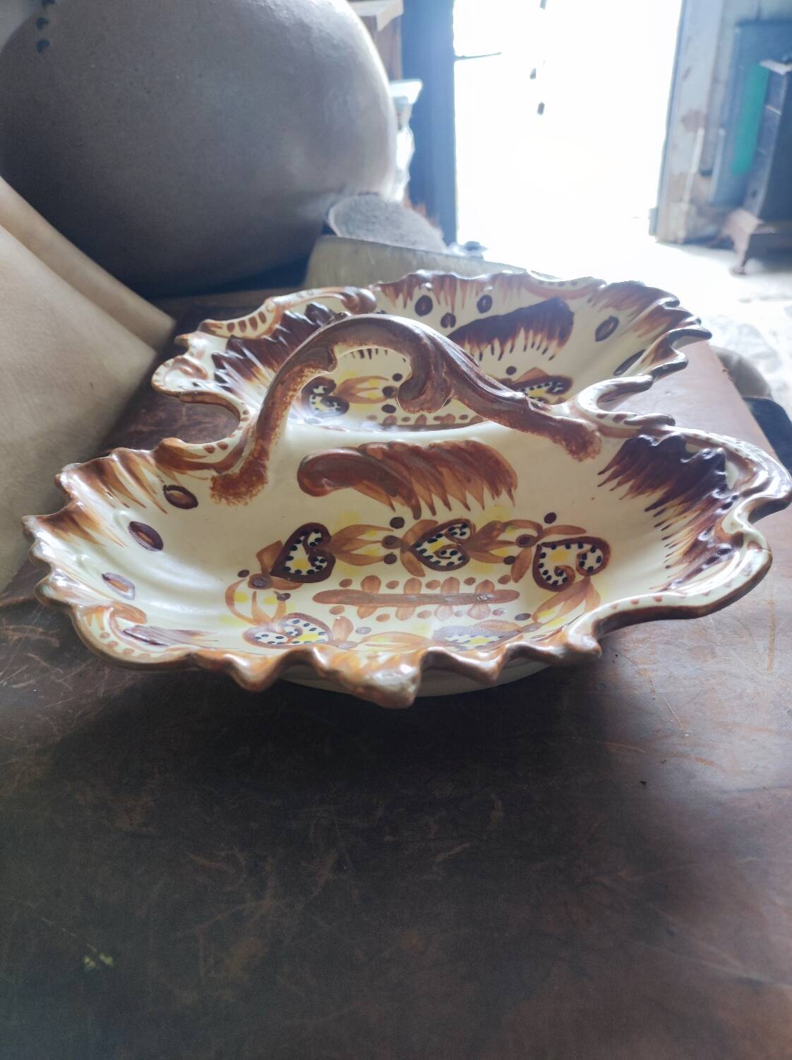 Dish, fruit basket, Henriot, HB Quimper