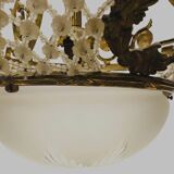 Louis XV style chandelier in bronze and frosted glass 20th century