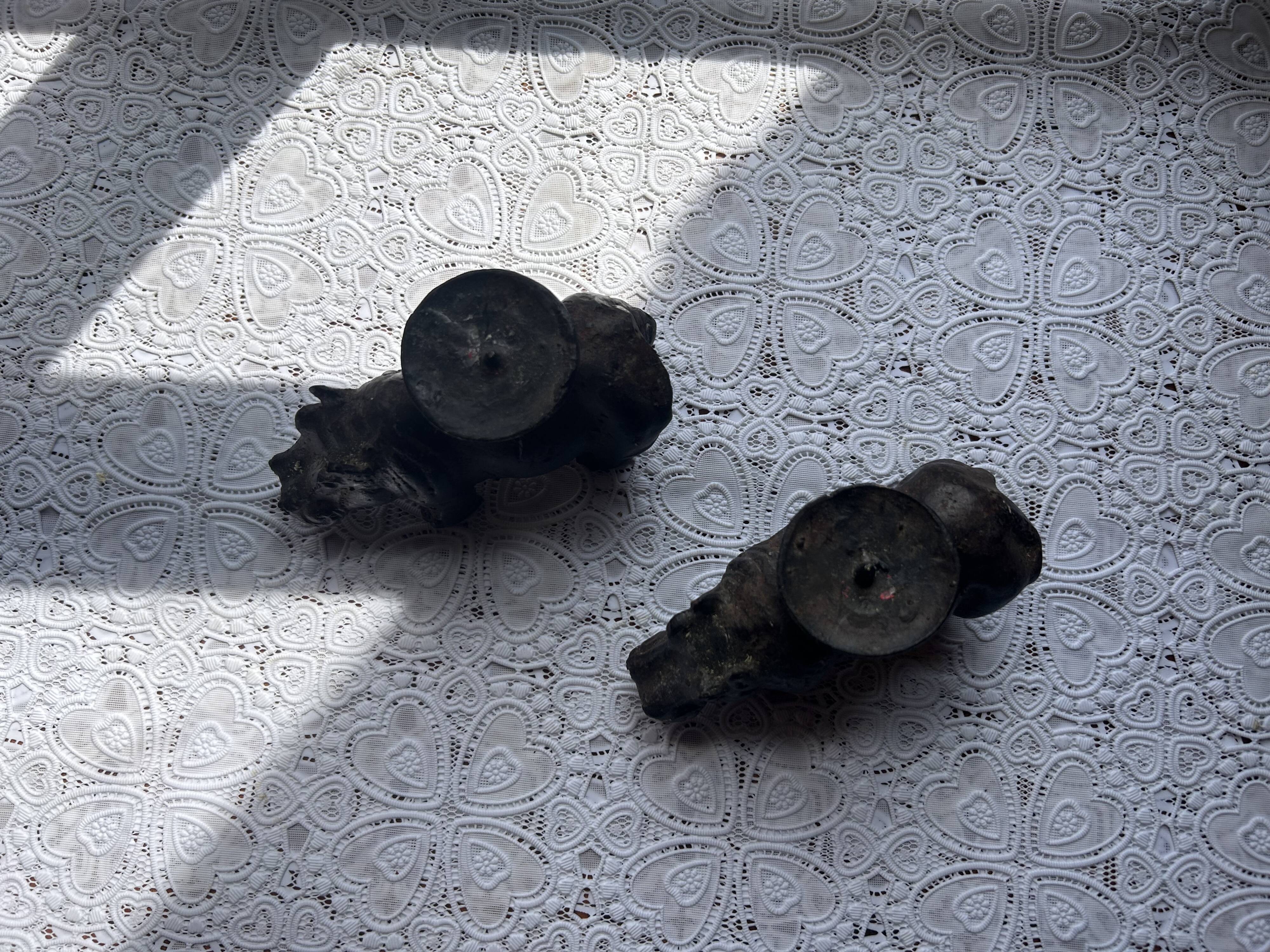 Pair of candle holders