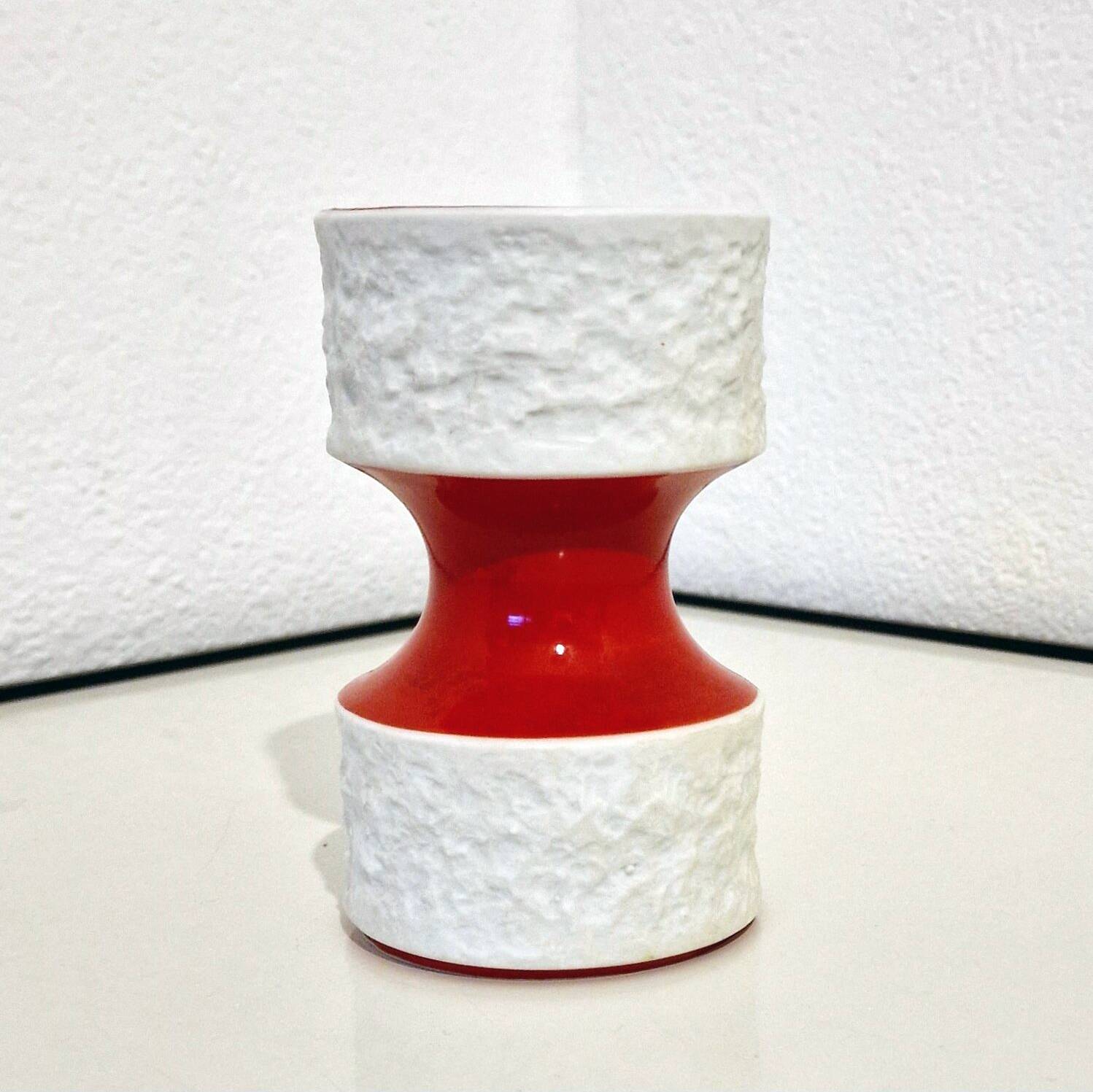 Vintage Candle Holder • Candlestick • Royal KPM • Porcelain • Biscuit • Op Art • Space Age • 1970