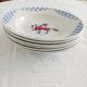 Set of 6 Lunéville K&G soup plates, Henri decor