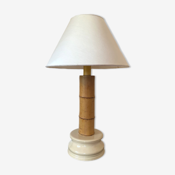 Lampe de table en bambou, RCM 1867 Italie, années 1970