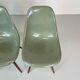 Eames Herman Miller DSW side chairs in seafoam green with imperfections