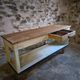 Table de drapier vintage / Îlot de cuisine – Années 1930