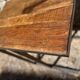 Table d’appoint industrielle en bois et métal