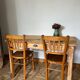Table de ferme en bois brut