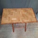 Folding bamboo table