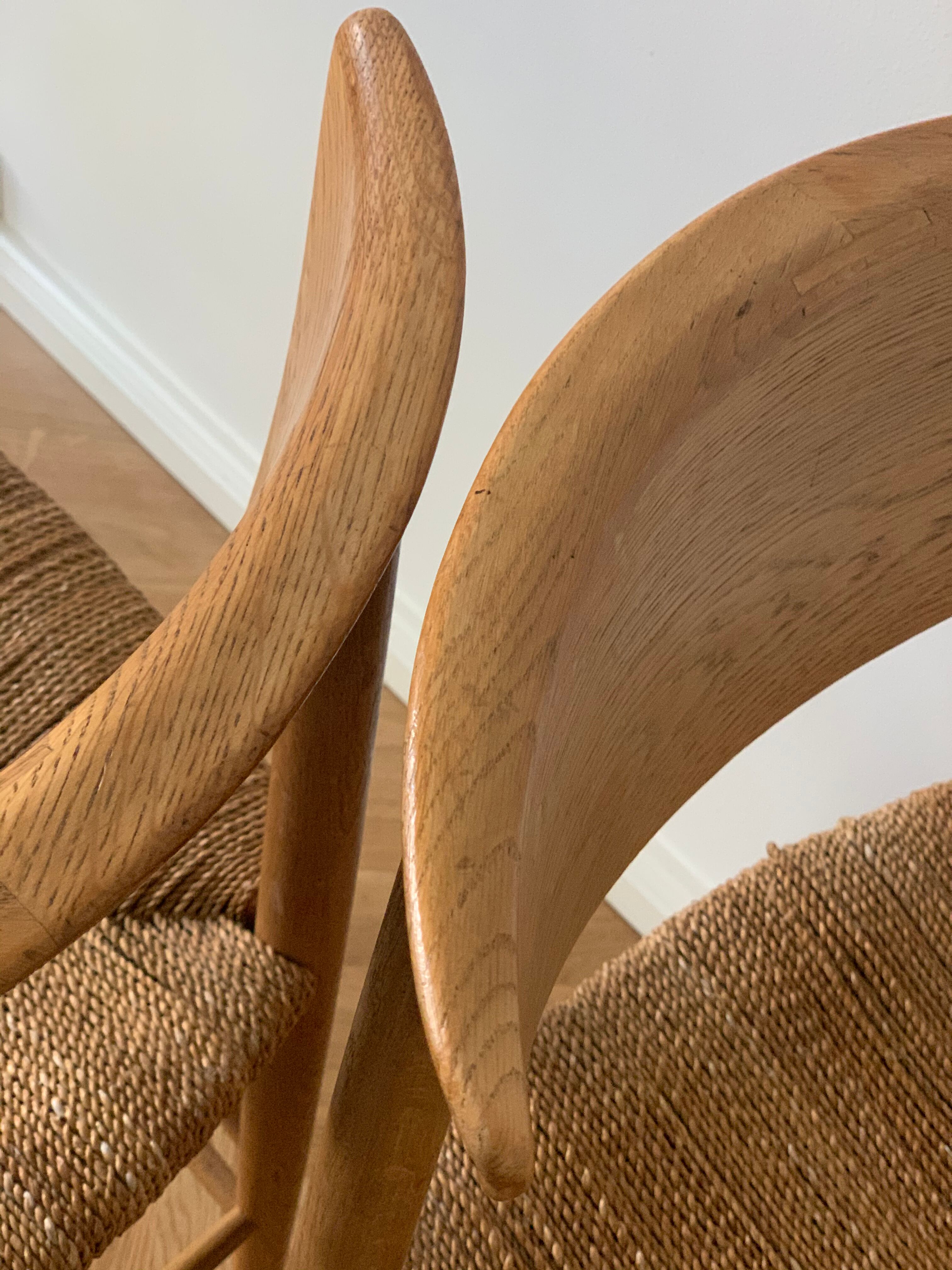 Set of 8 oak dining chairs model 316 by Peter Hvidt & Orla Mølgaard Nielsen for Søborg Mobler