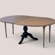 Extendable round table with central leg – Chic country spirit