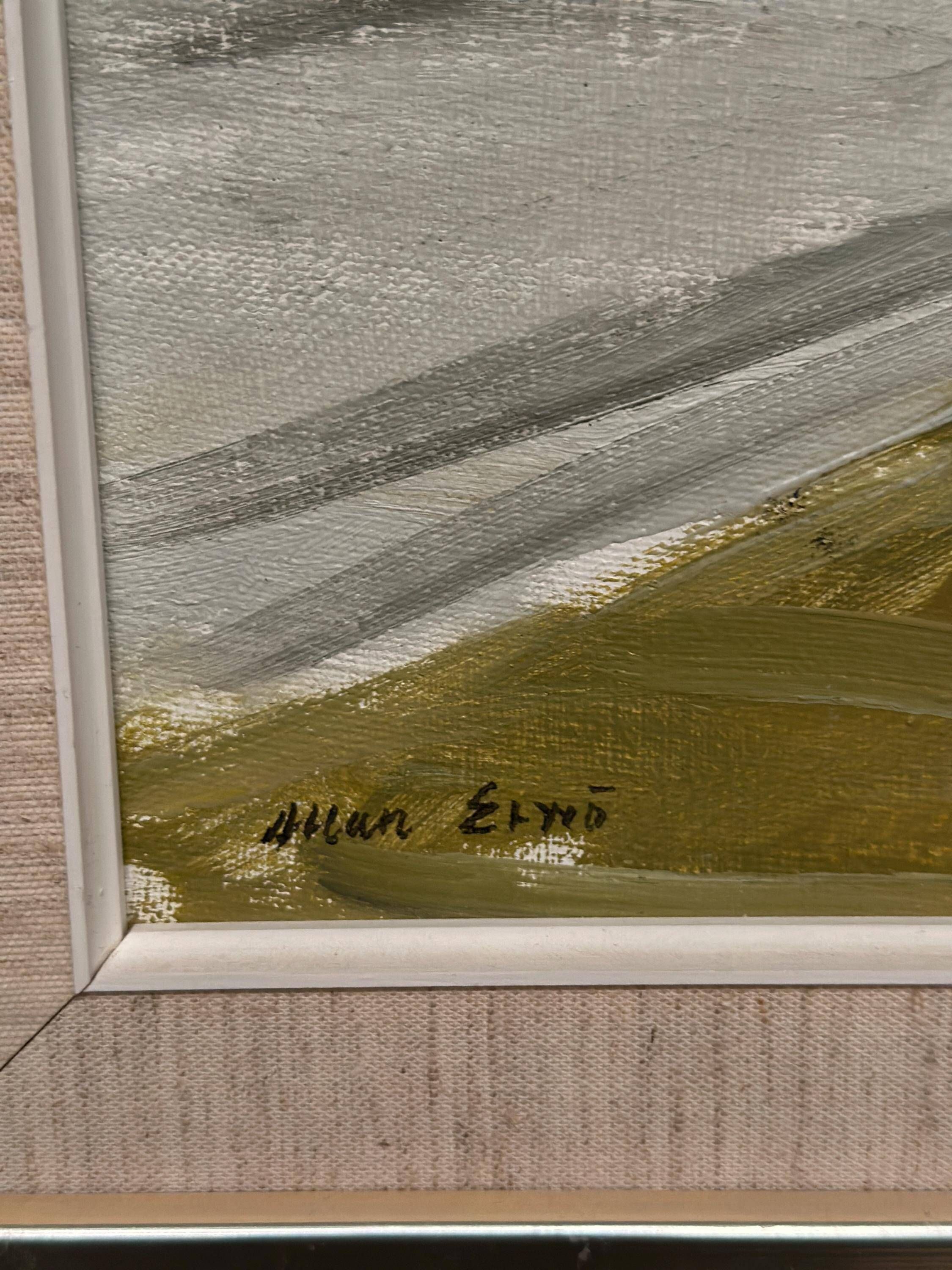 Original Swedish Oil On Canvas – Landscape By Allan Erwö – Vintage & Framed