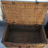 Old wicker trunk