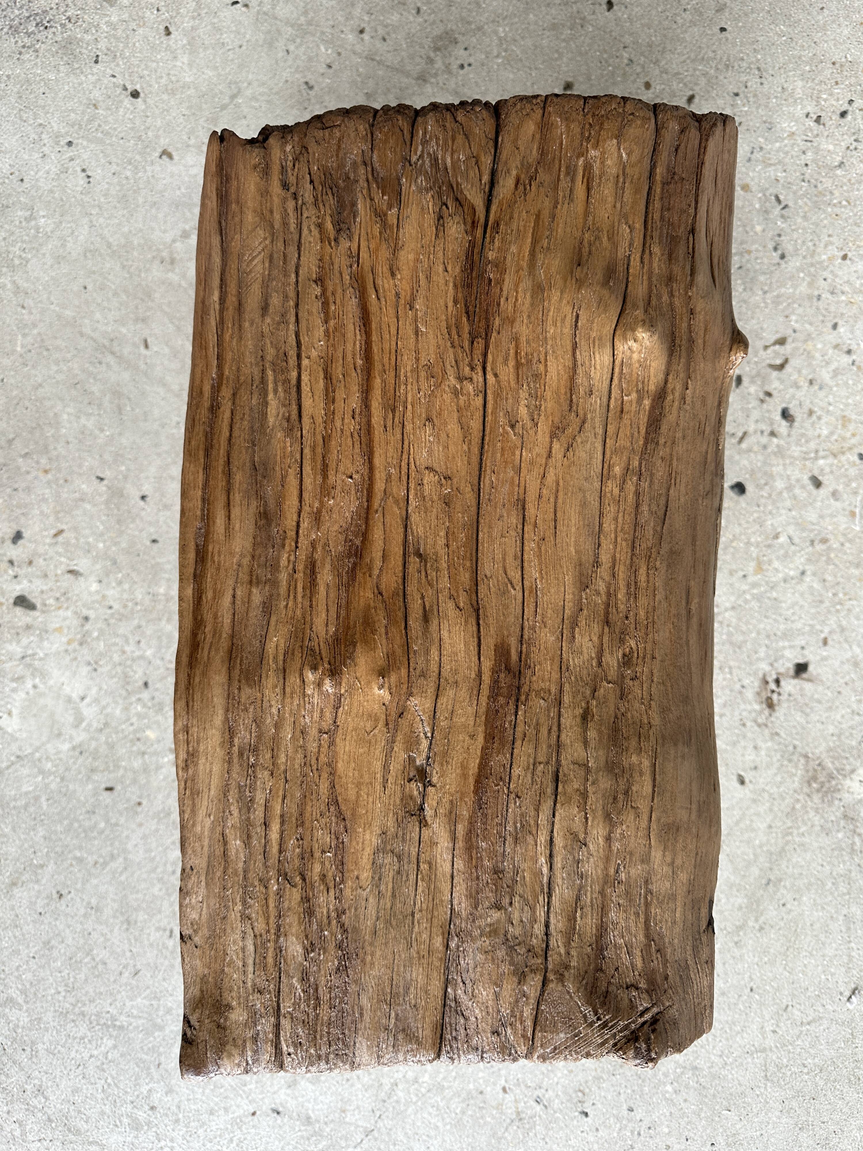 Stool in blond teak