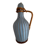 Rattan and scoubidou bottle