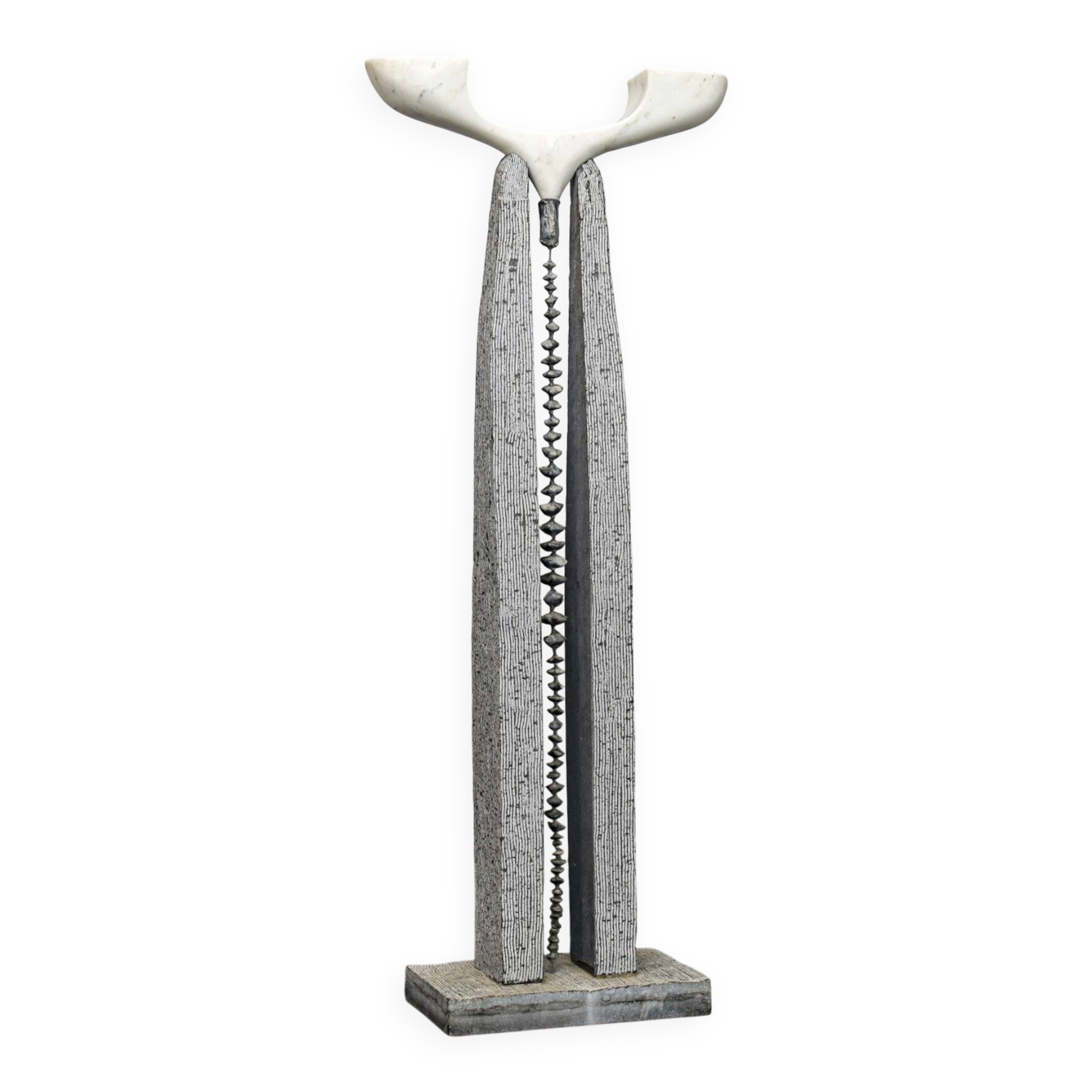 Abstract stone sculpture by Lode Tibos, Belgium, 1990s