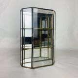Vitrine miniature laiton verre, étagère