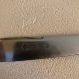 Complete set of 12 stainless steel table knives with Bakelite handles and Art Deco ferrules