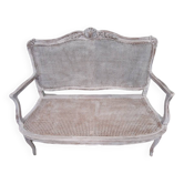 Old caned bench