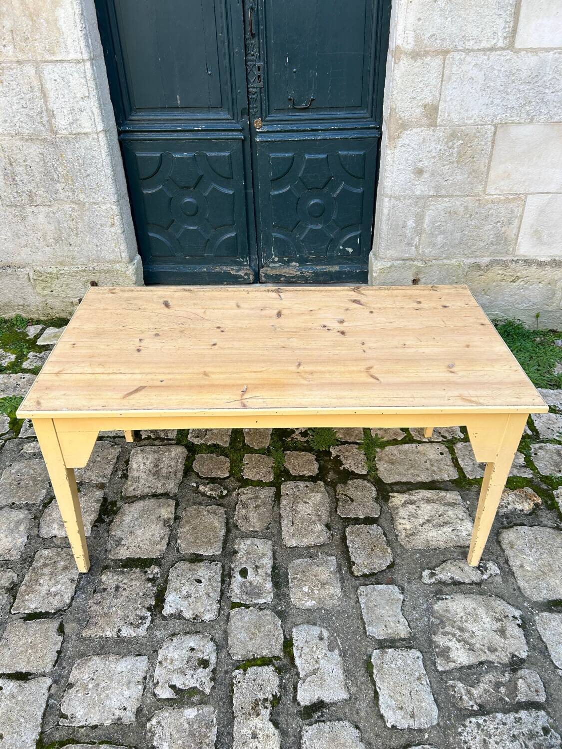 Weathered farm table