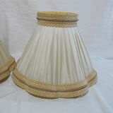 Pair of fabric lampshades